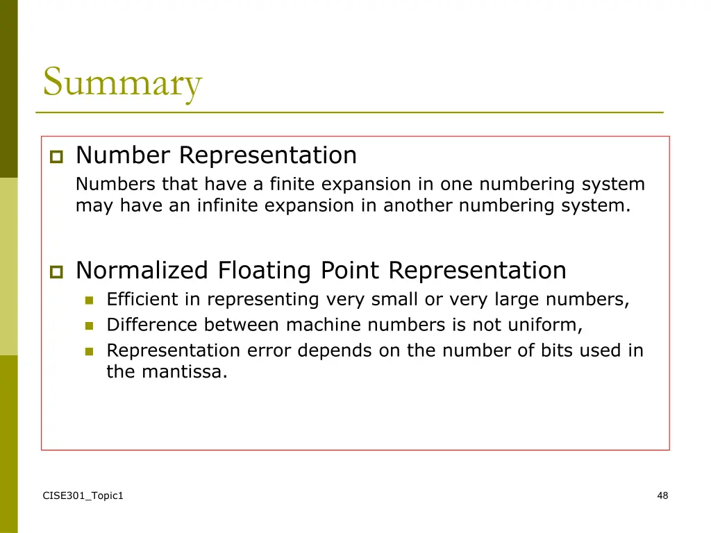 summary 1
