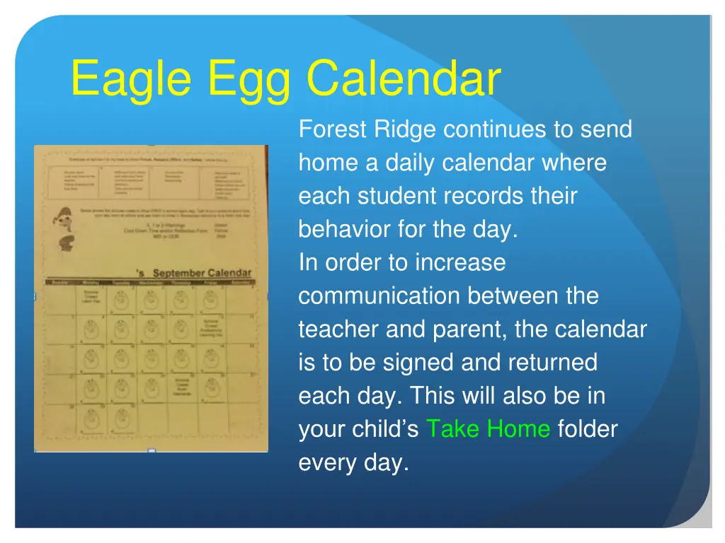 eagle egg calendar