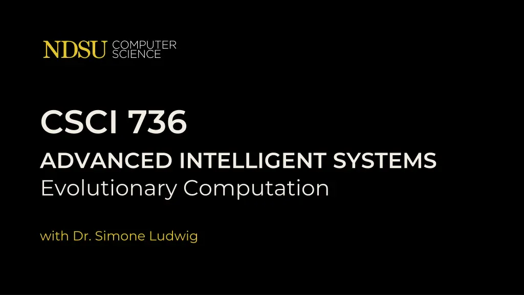csci 736 advanced intelligent systems 1