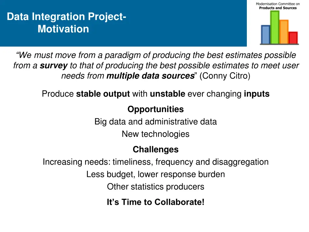 data integration project motivation