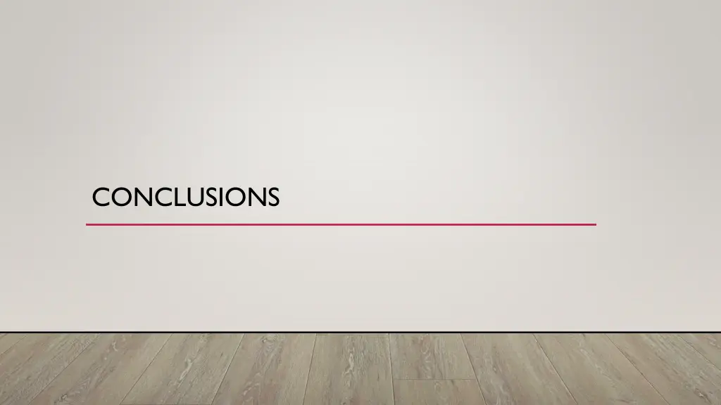 conclusions