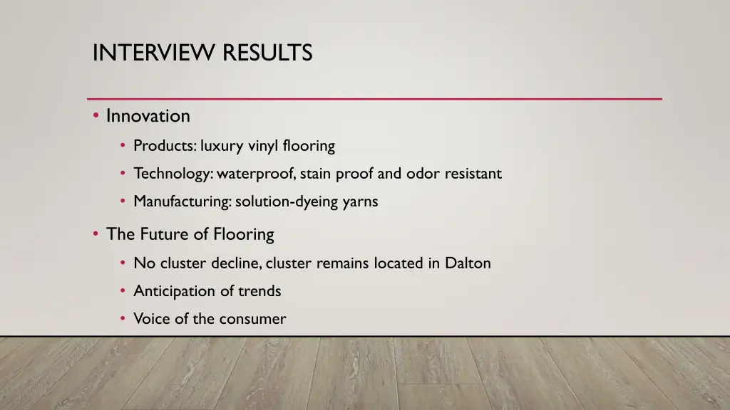 interview results 1