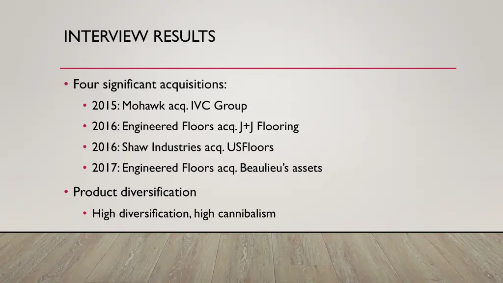 interview results