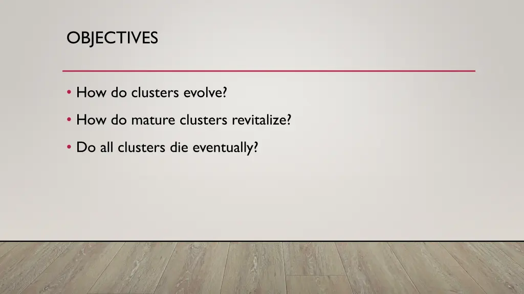 objectives