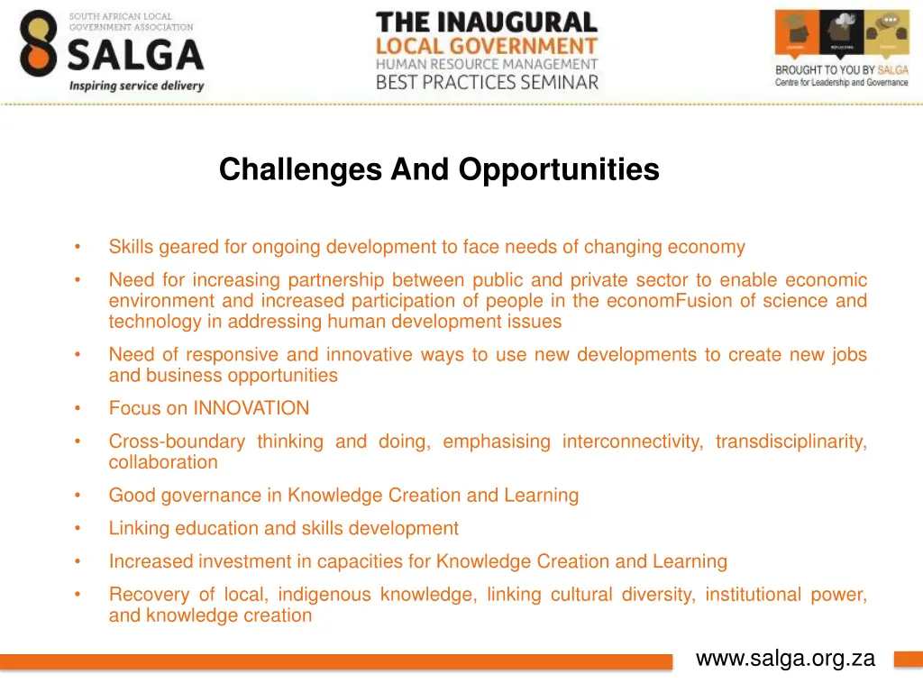 challenges and opportunities