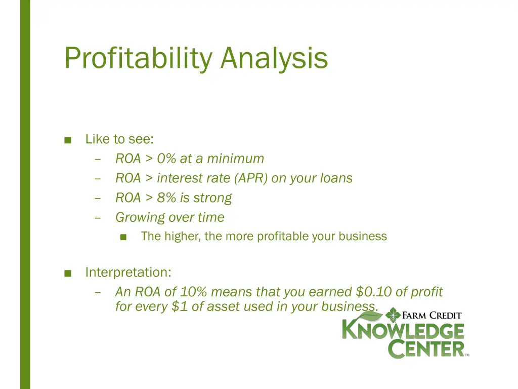 profitability analysis 1
