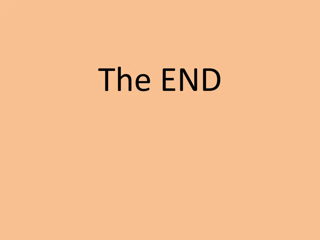 the end