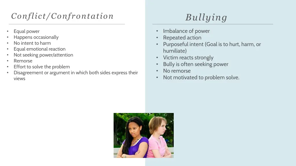 conflict confrontation