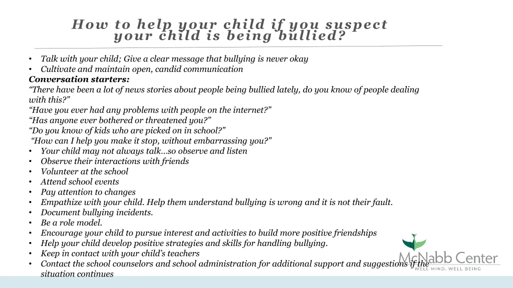 how to help your child if you suspect your child