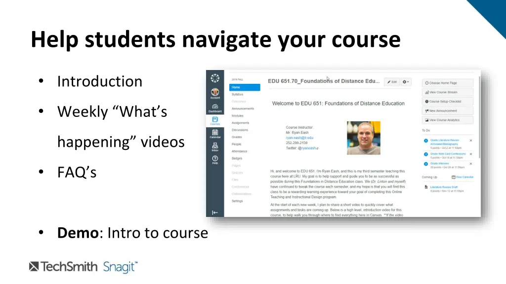 help students navigate your course