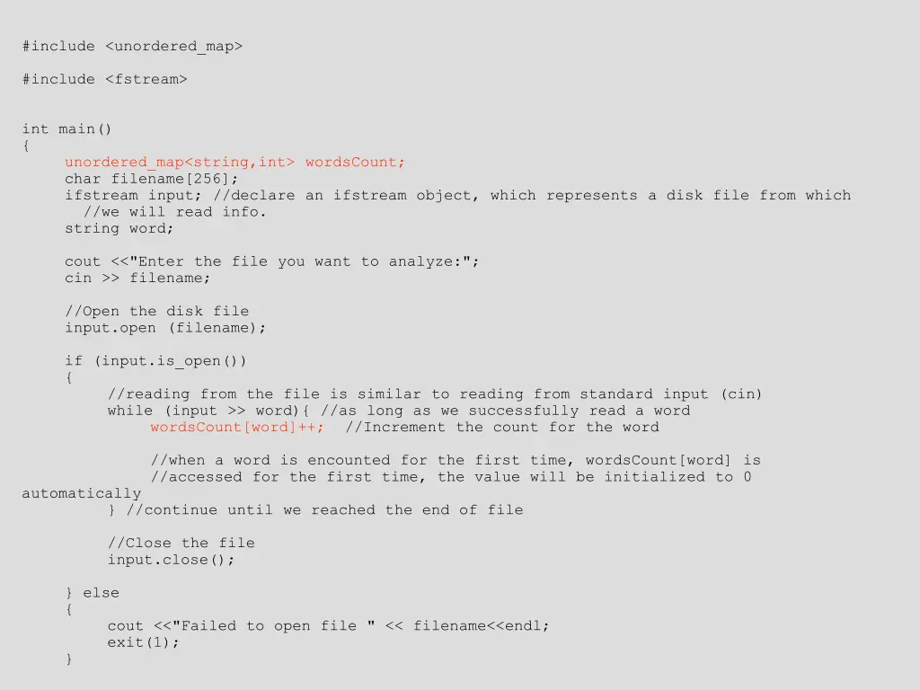 include unordered map