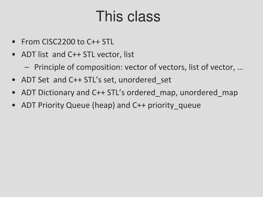 this class