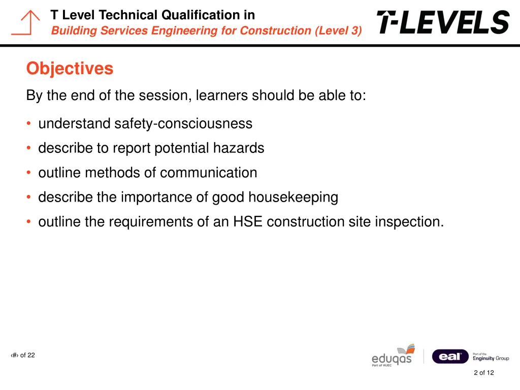 t level technical qualification in building 1