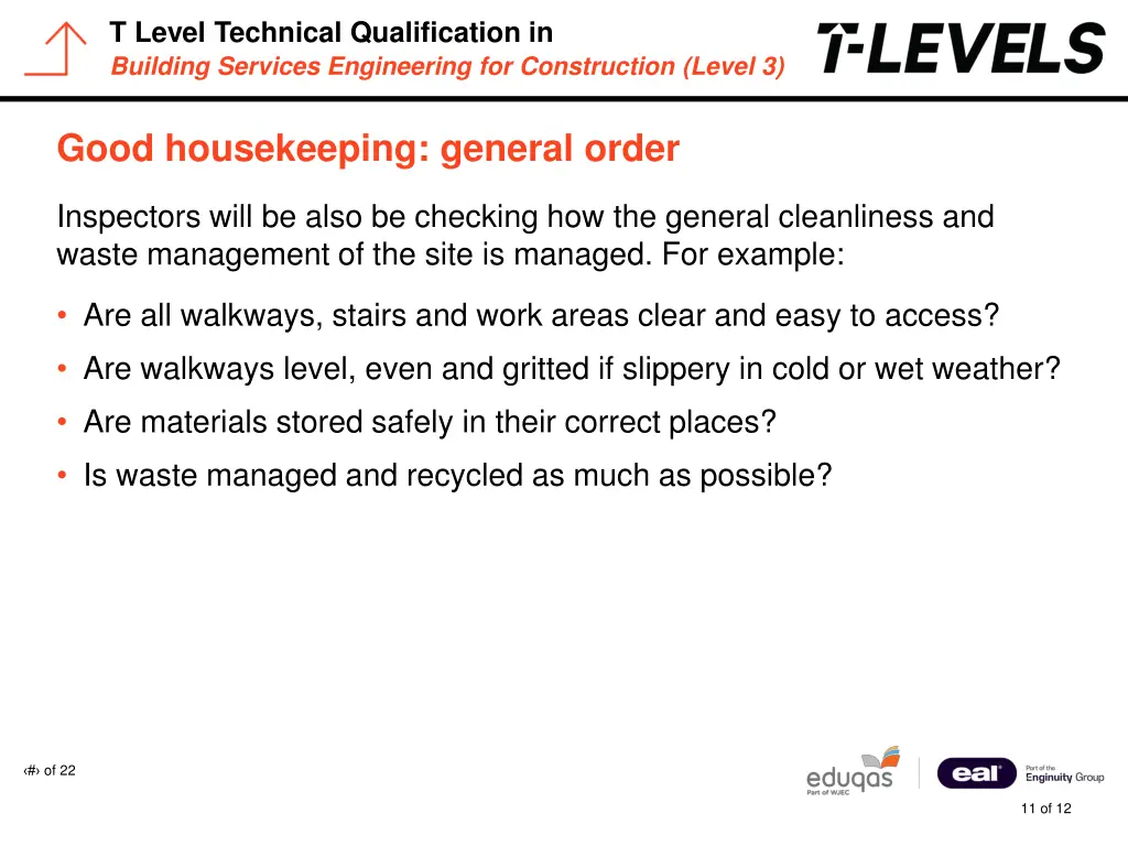 t level technical qualification in building 10