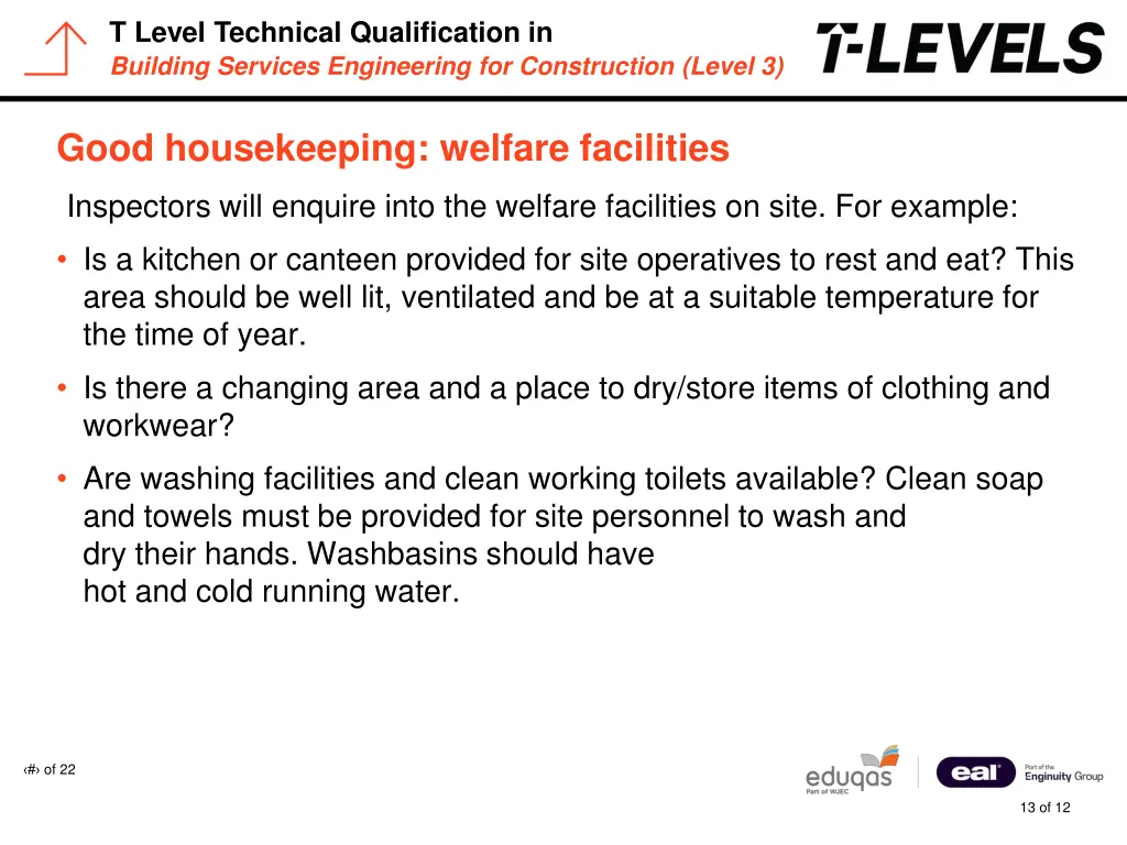 t level technical qualification in building 12