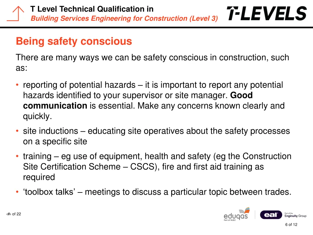 t level technical qualification in building 5