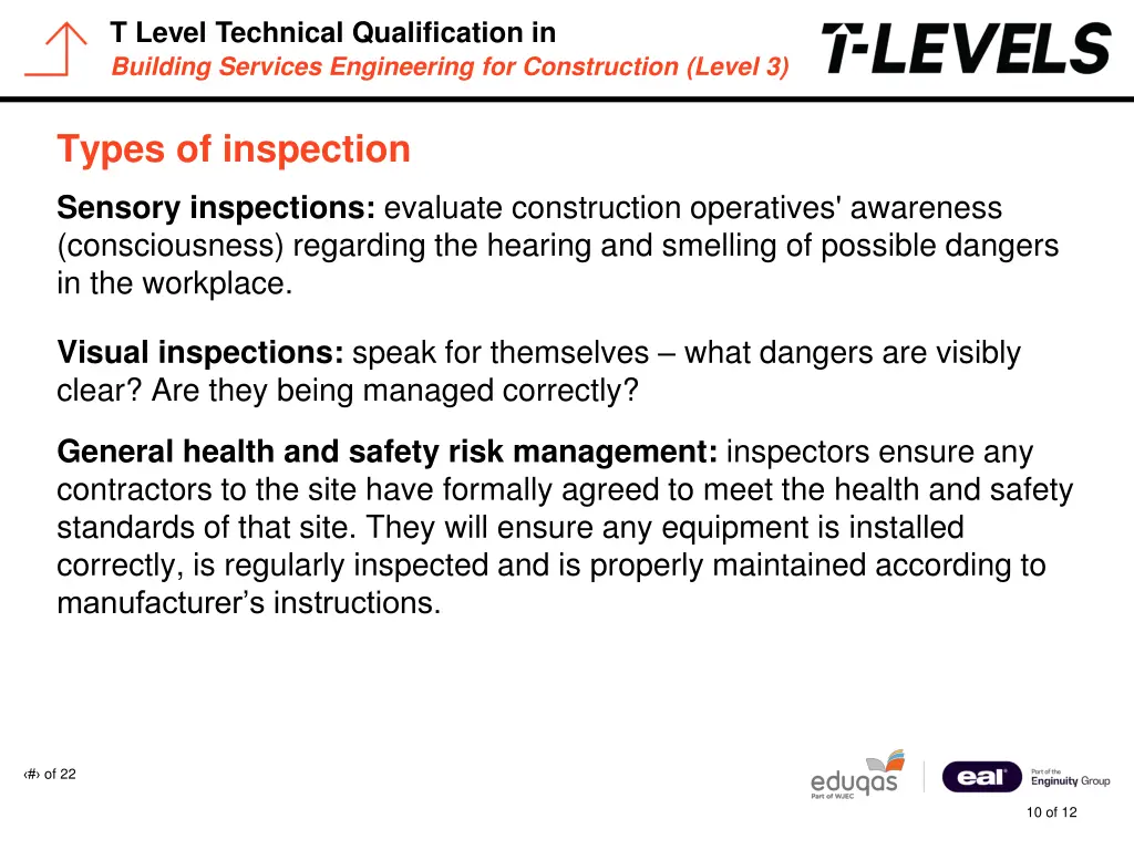 t level technical qualification in building 9