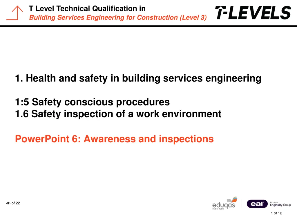 t level technical qualification in building