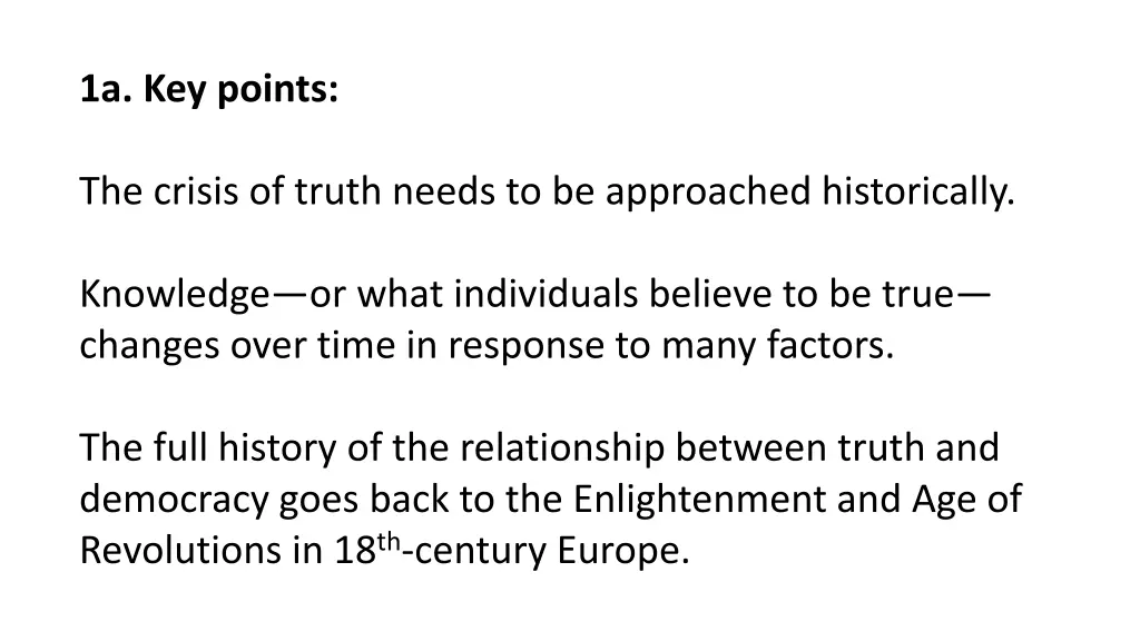 1a key points