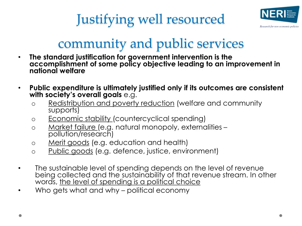 justifying well resourced
