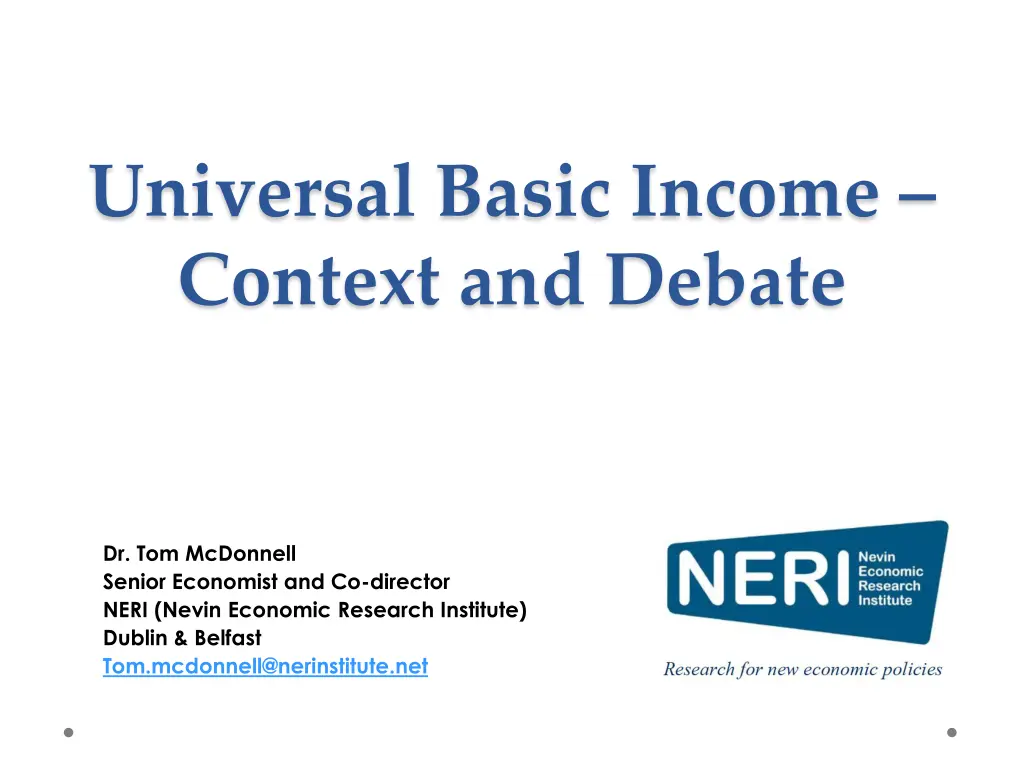 universal basic income context and debate