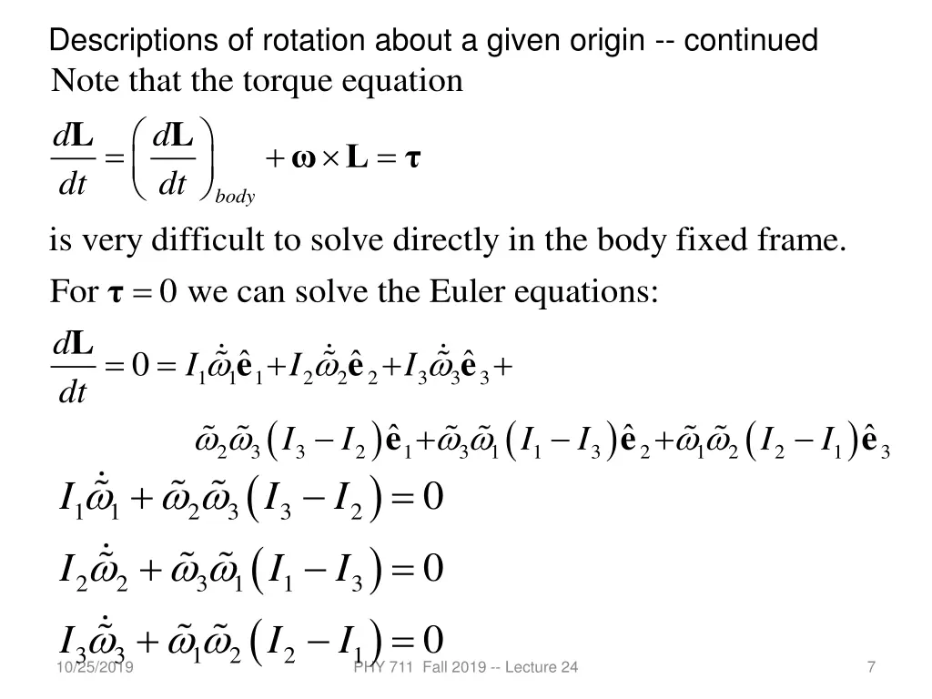descriptions of rotation about a given origin 1