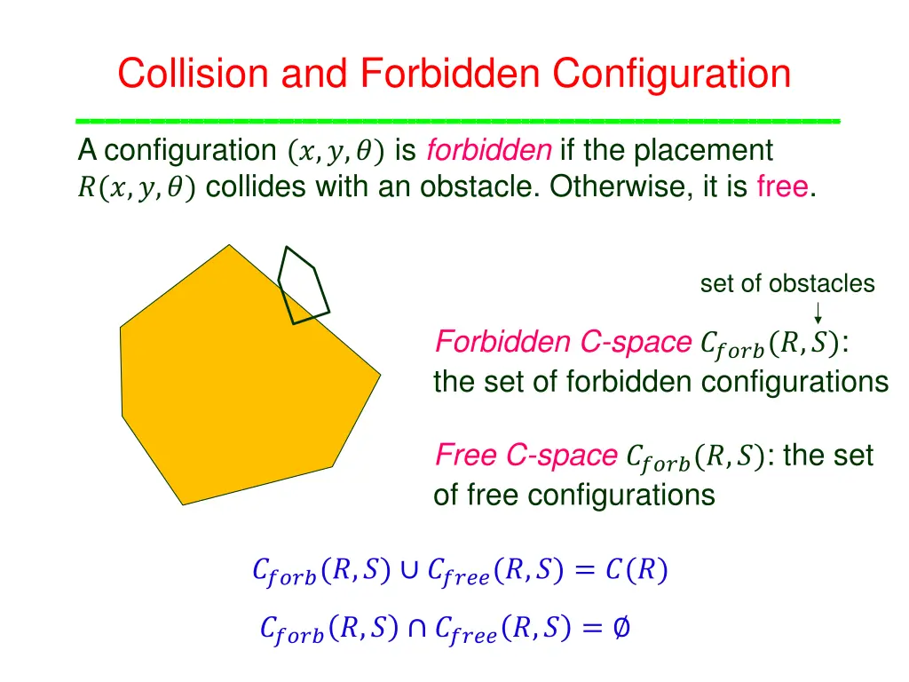collision and forbidden configuration