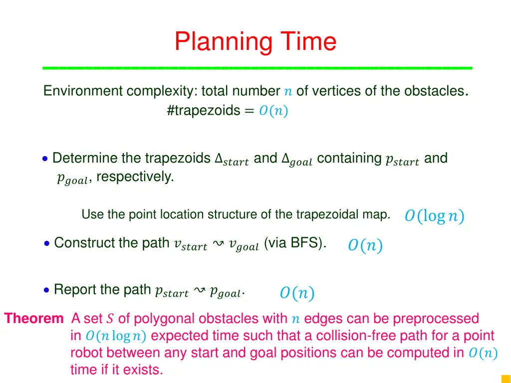planning time