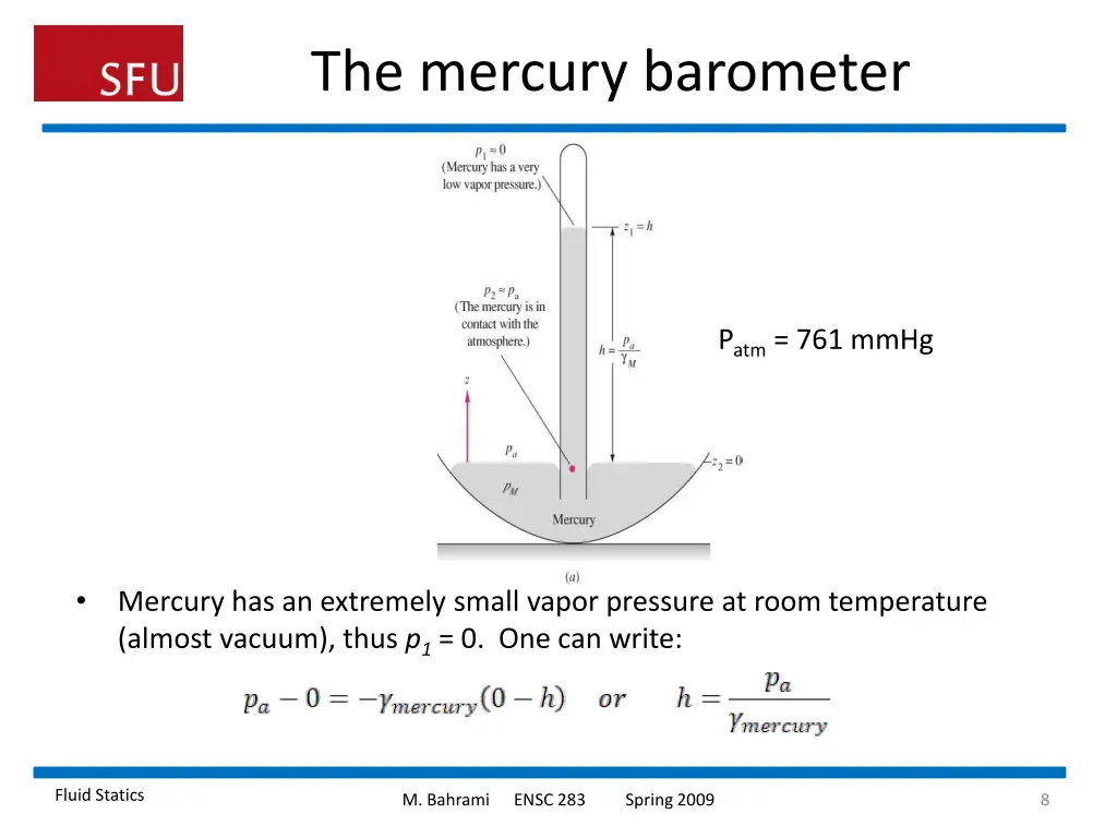 the mercury barometer