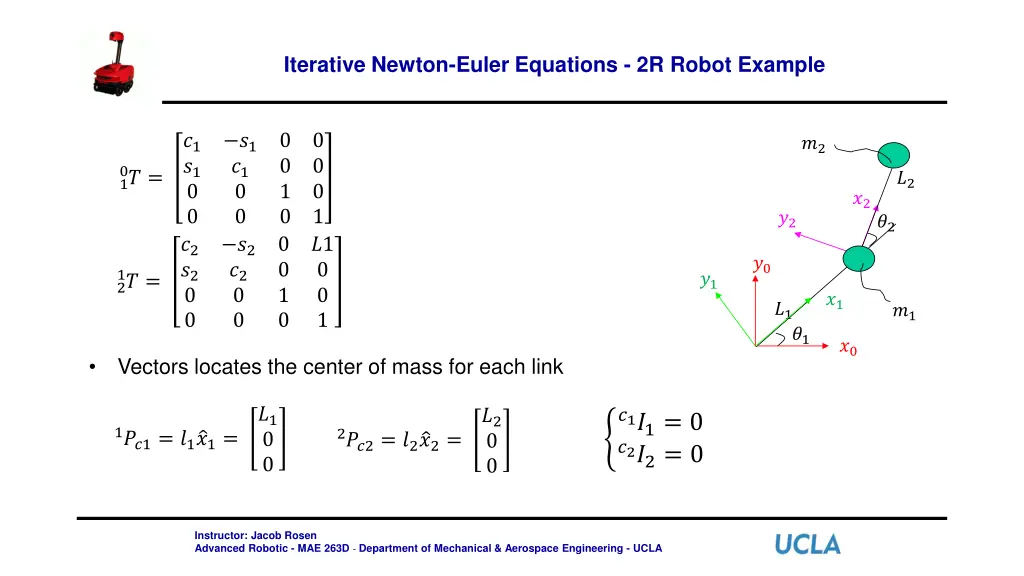 iterative newton euler equations 2r robot example 1