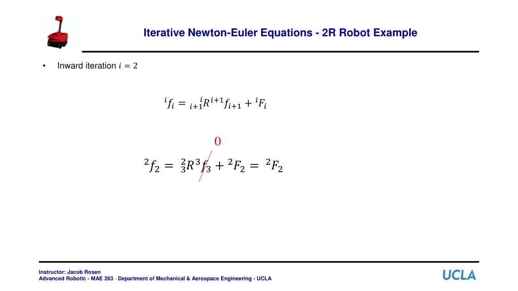 iterative newton euler equations 2r robot example 15