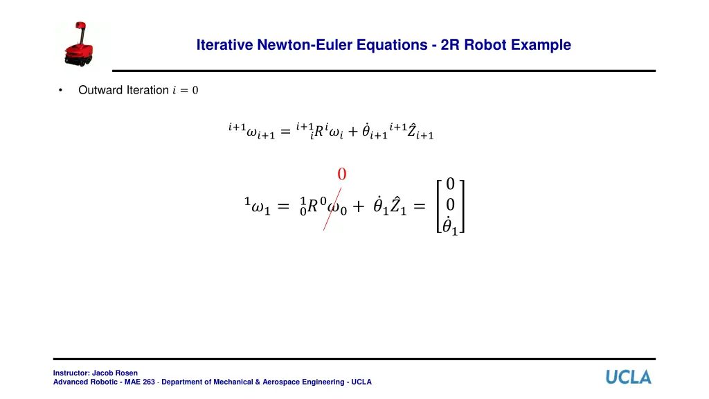 iterative newton euler equations 2r robot example 3