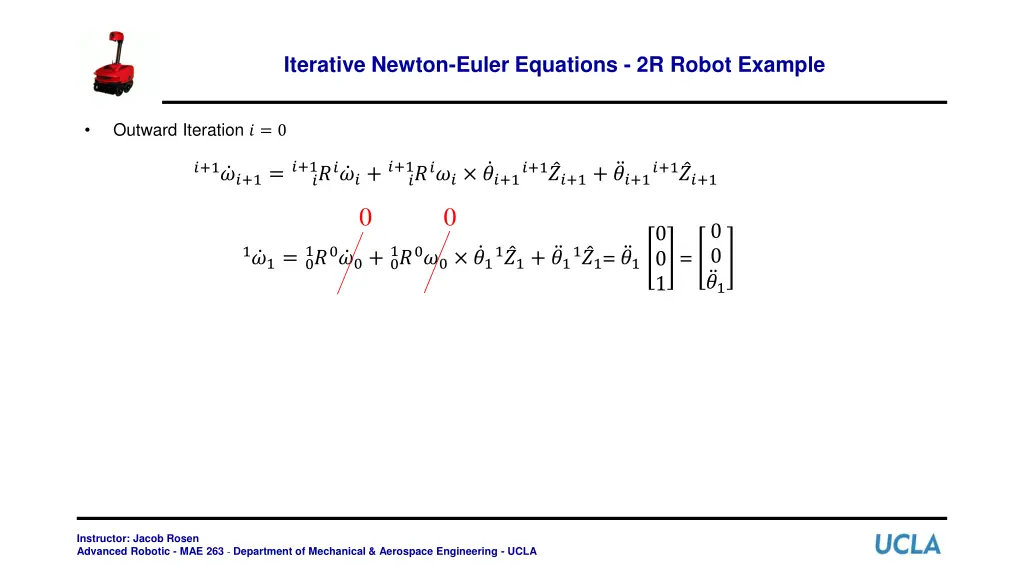 iterative newton euler equations 2r robot example 4