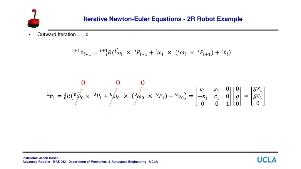 iterative newton euler equations 2r robot example 5