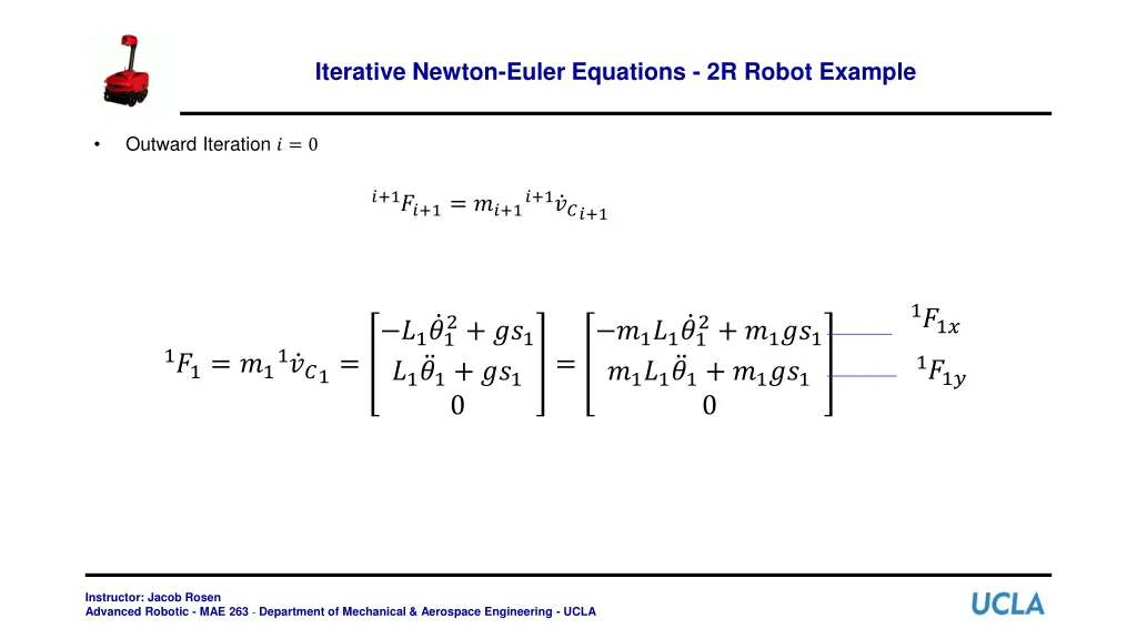 iterative newton euler equations 2r robot example 7