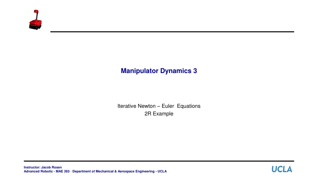 manipulator dynamics 3