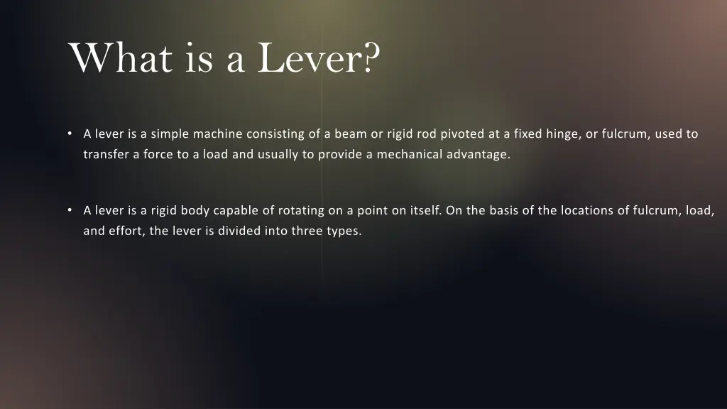 what is a lever