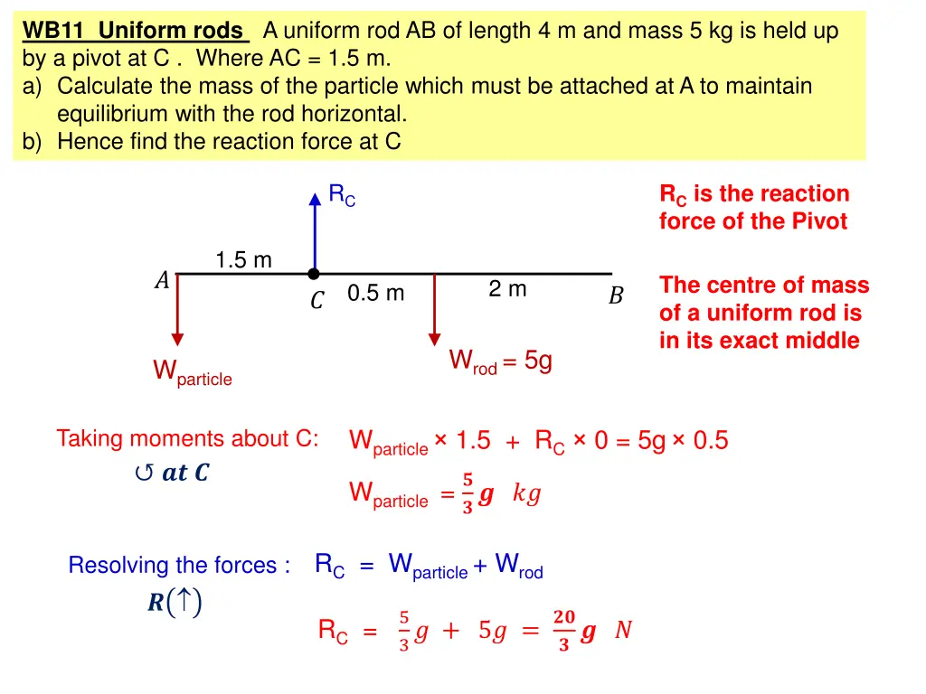 wb11 uniform rods a uniform rod ab of length