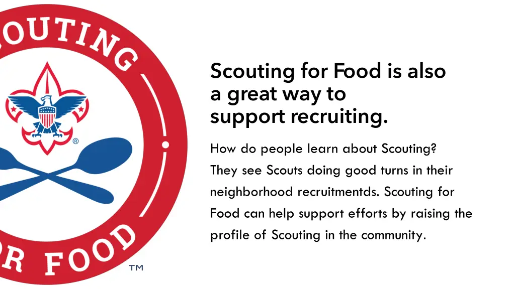 scouting for food is also a great way to support