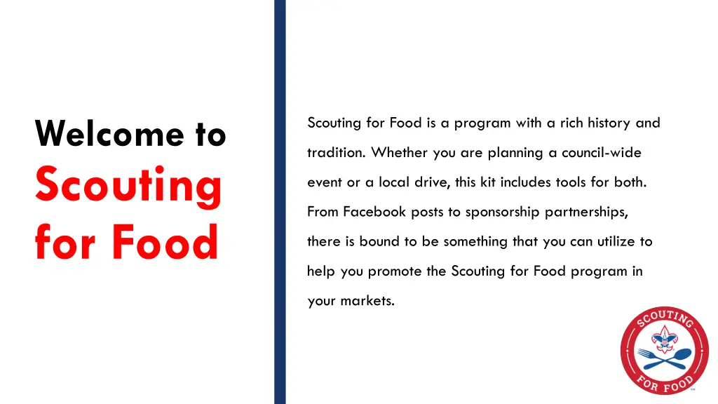welcome to scouting for food
