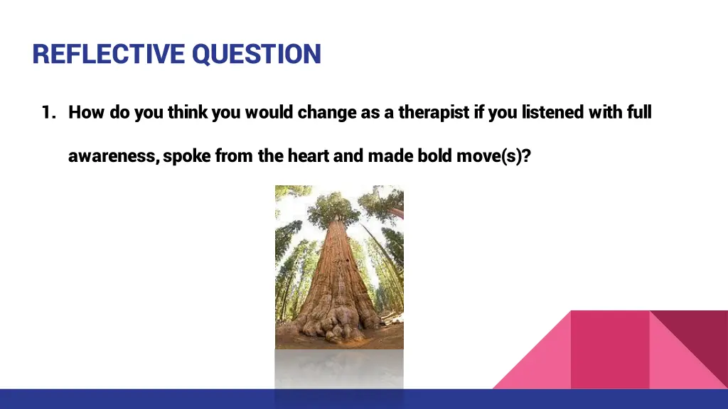 reflective question