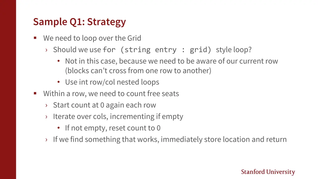 sample q1 strategy