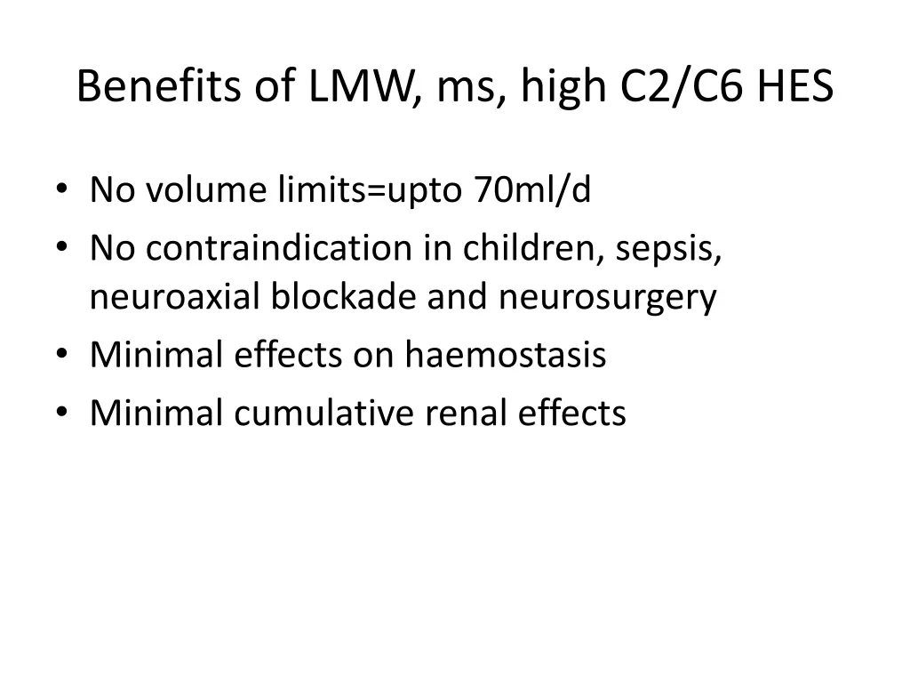 benefits of lmw ms high c2 c6 hes