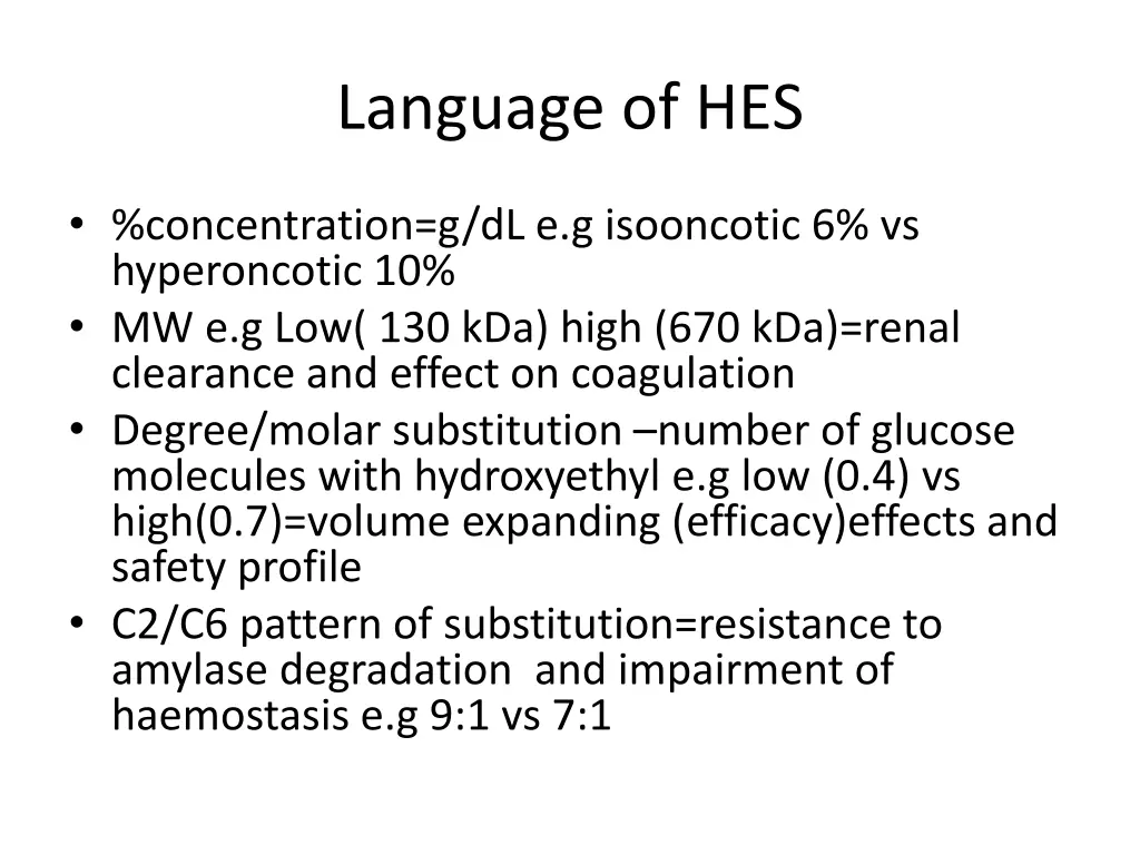 language of hes