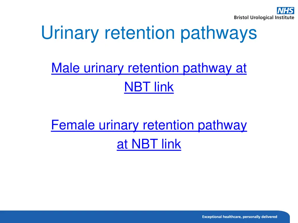 urinary retention pathways
