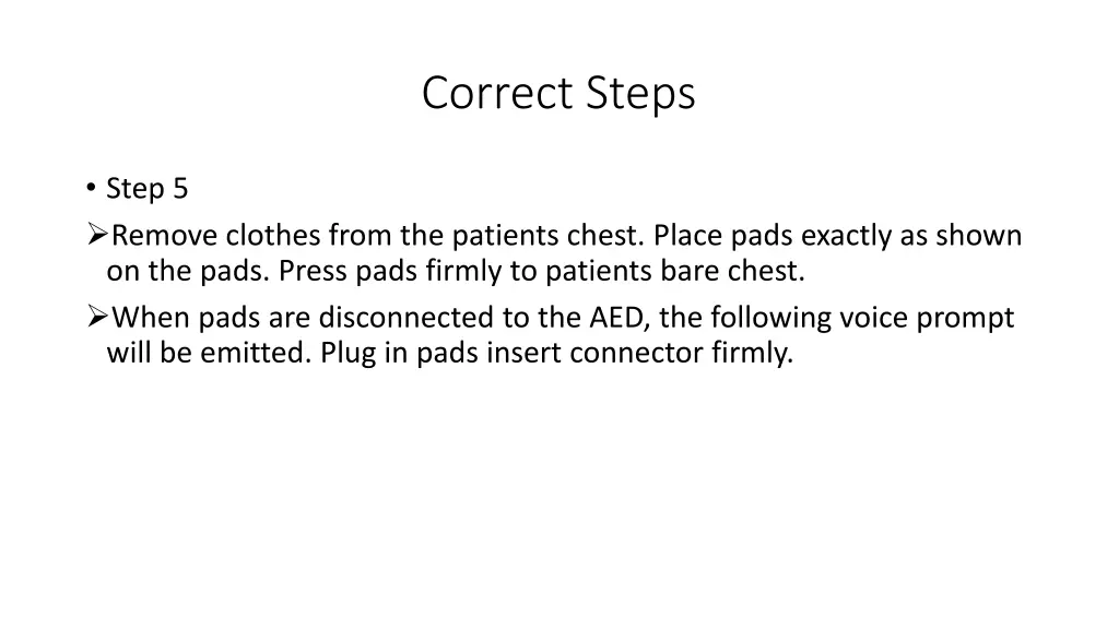 correct steps 1
