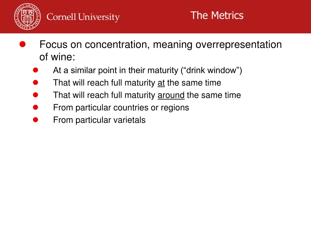 the metrics