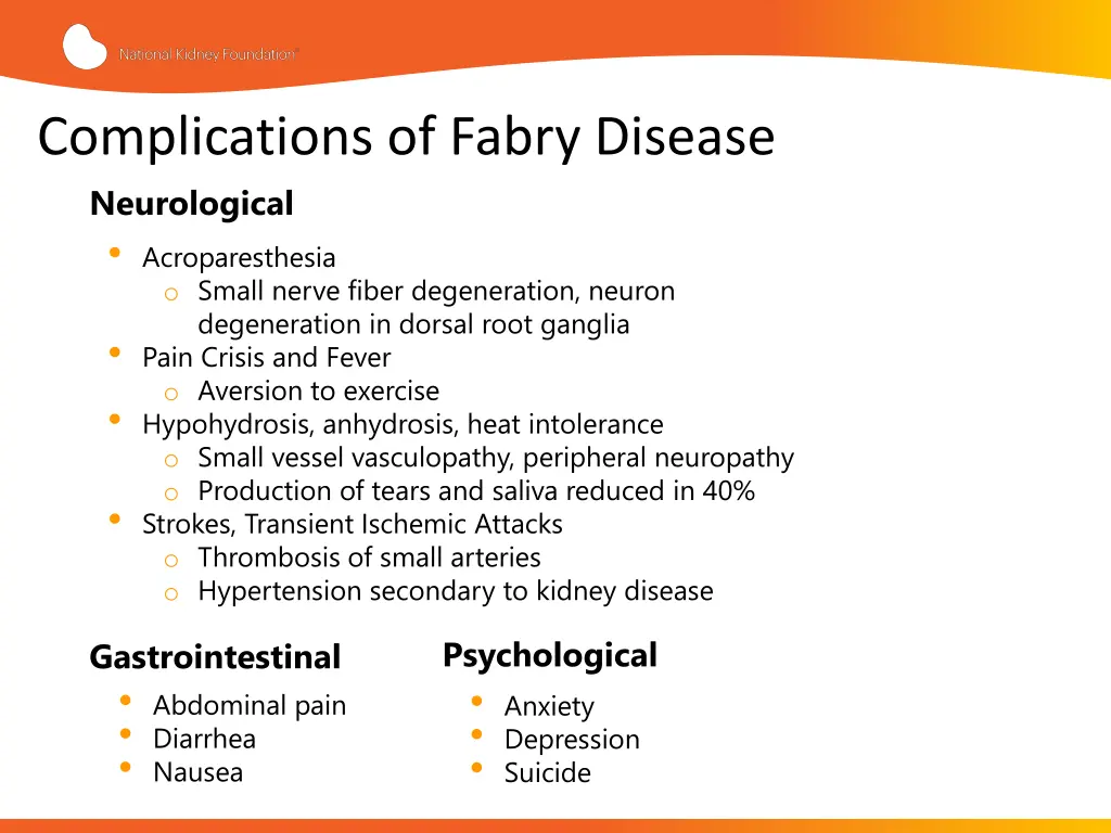 complications of fabry disease