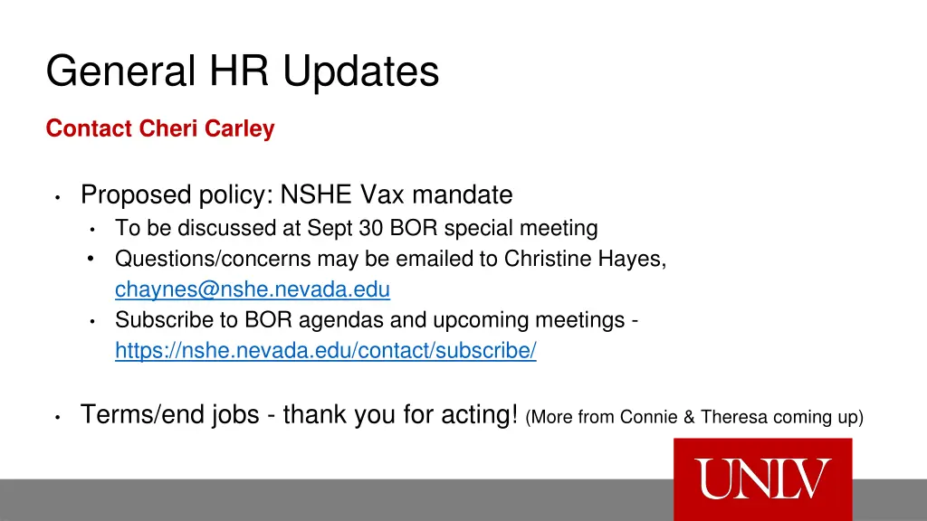 general hr updates