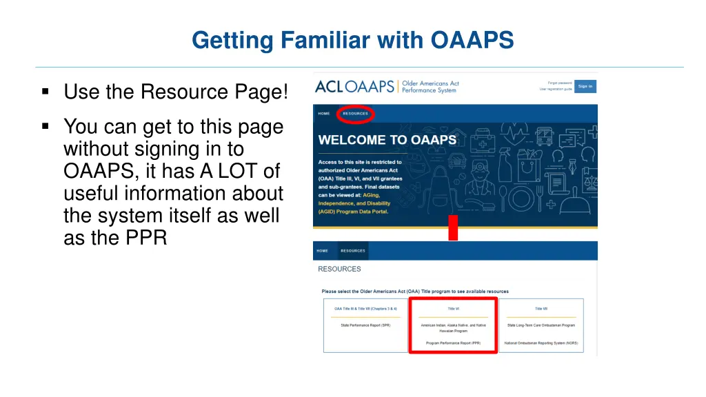 getting familiar with oaaps
